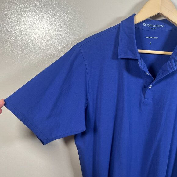 B. Draddy Golf Polo Mens Size Large Blue Preppy Business Casual Travel Work - Picture 5 of 10